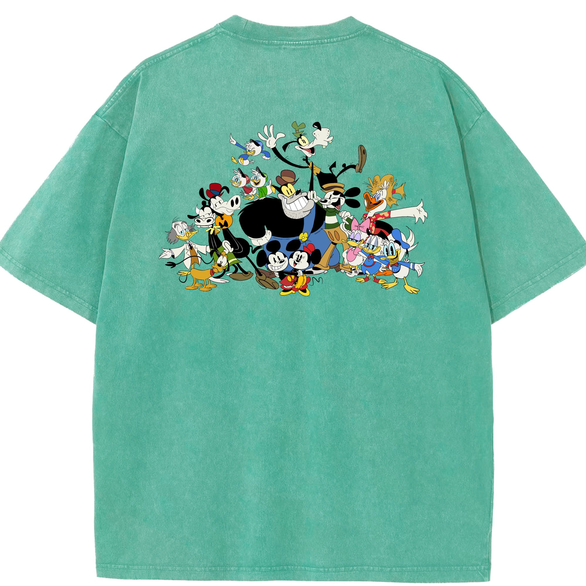 （画像用） ミッキーマウス Mickey Mouse 綿100% ヴィンテージ風 半袖Tシャツ（背面プリント）